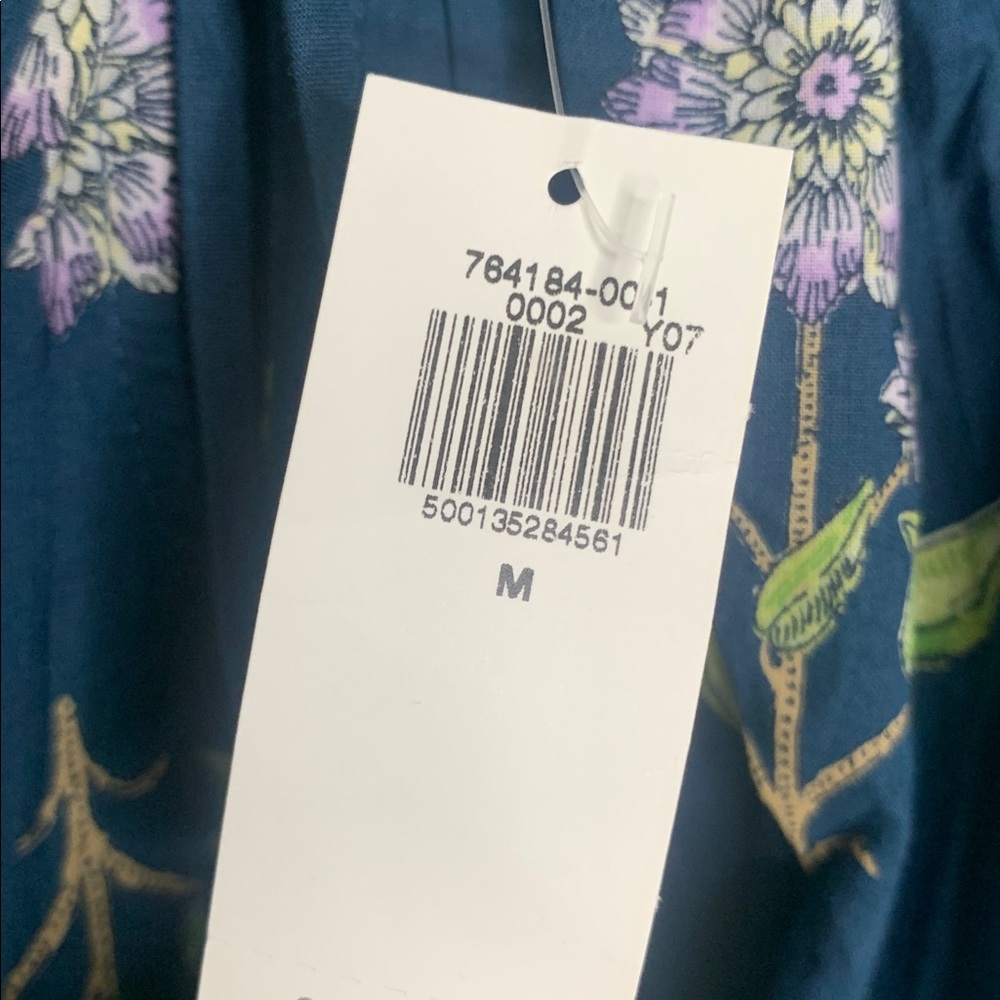 NEW Old Navy floral cotton blouse top medium - Picture 5 of 7